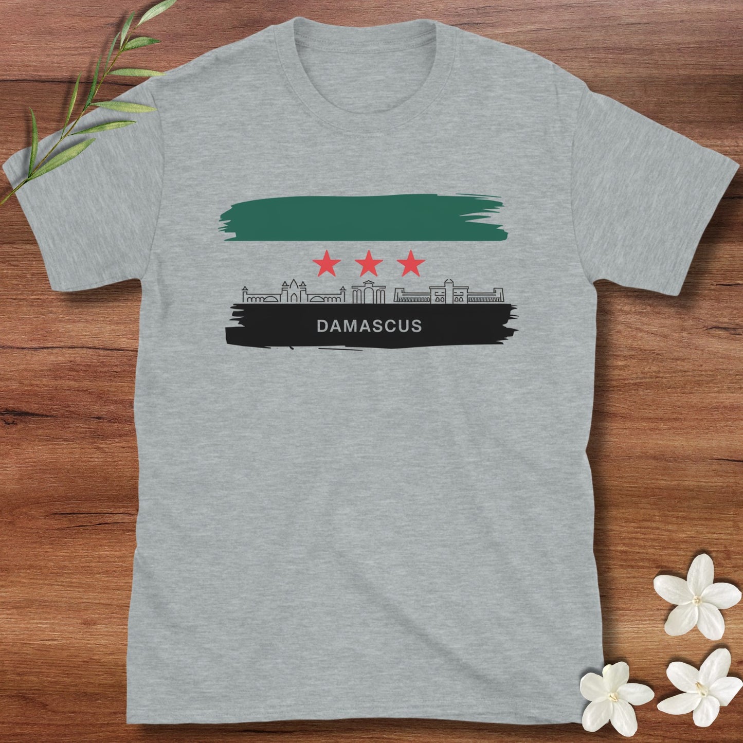 Damascus Syrian Flag Silhouette Tee