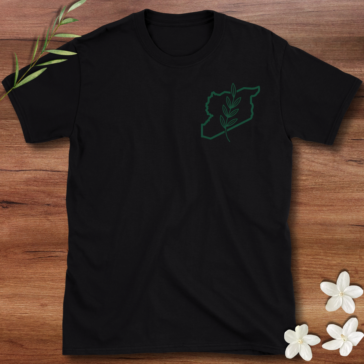 Pocket Syrian Flag Olive Branch Tee