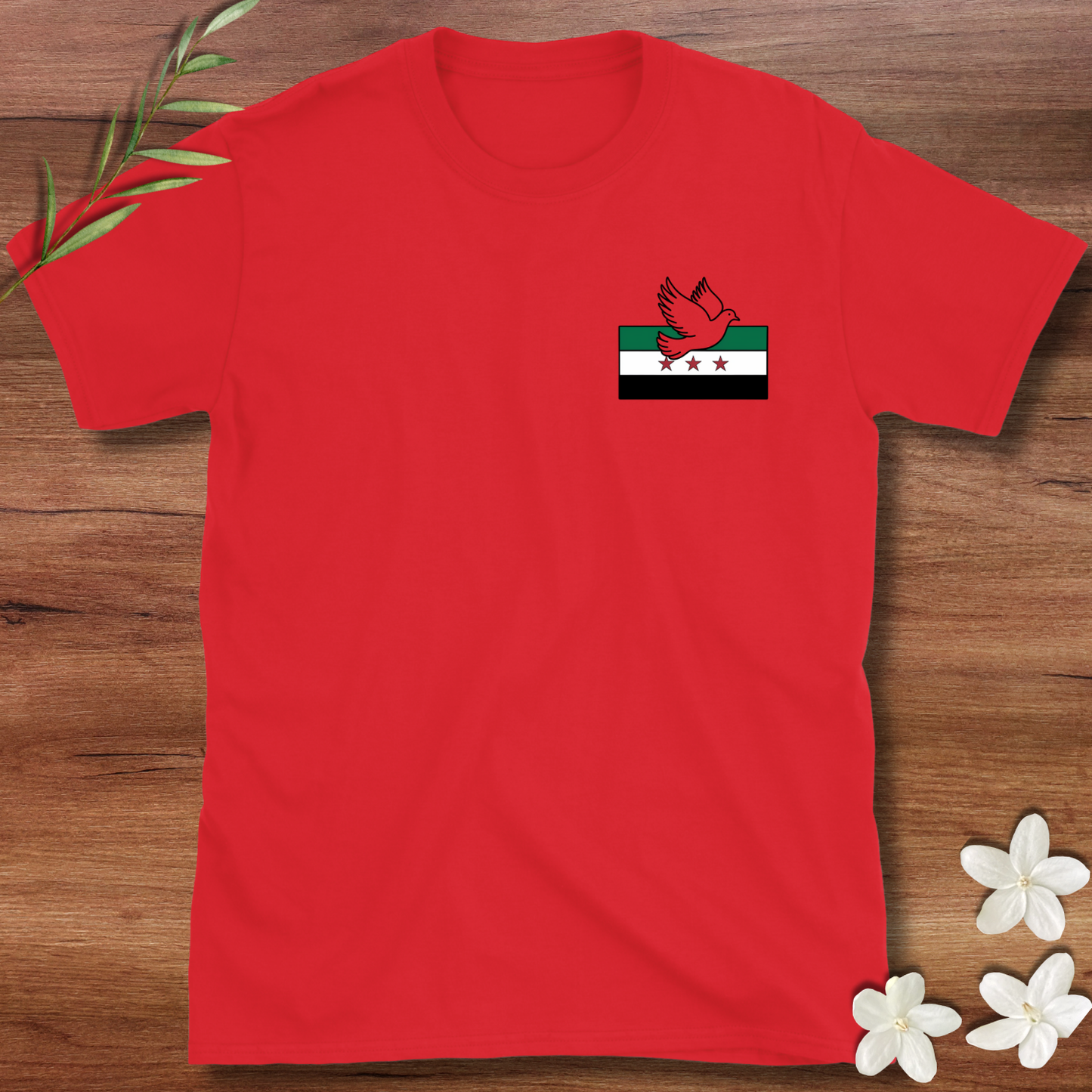 Pocket Syrian Flag Dove Tee