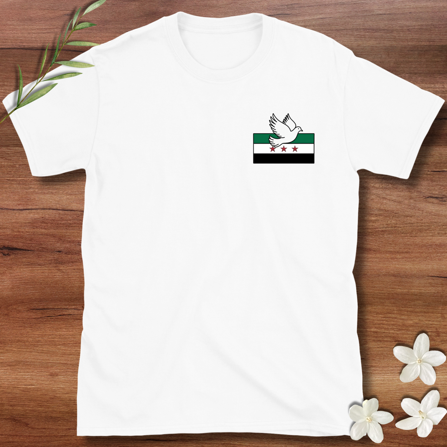 Pocket Syrian Flag Dove Tee