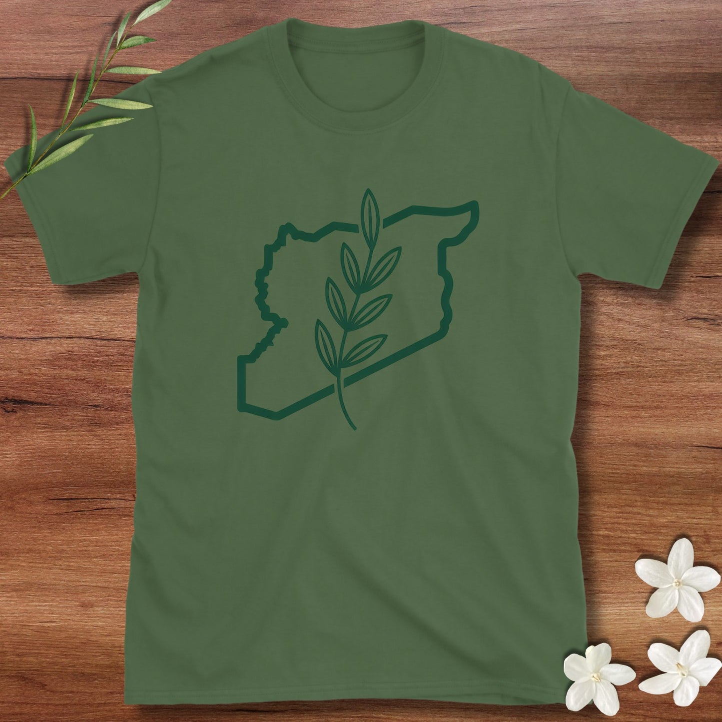 Syrian Flag Olive Branch Tee