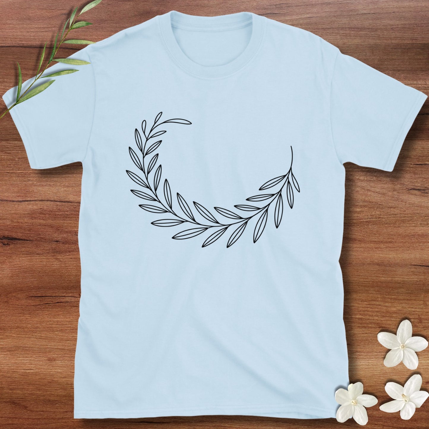 Curved Olive Branch Tee