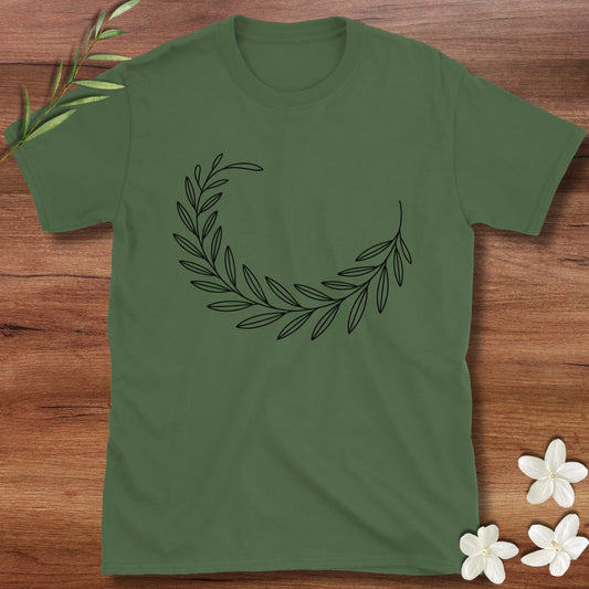 Curved Olive Branch Tee