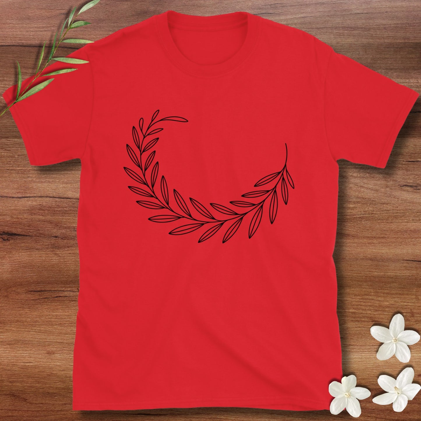 Curved Olive Branch Tee