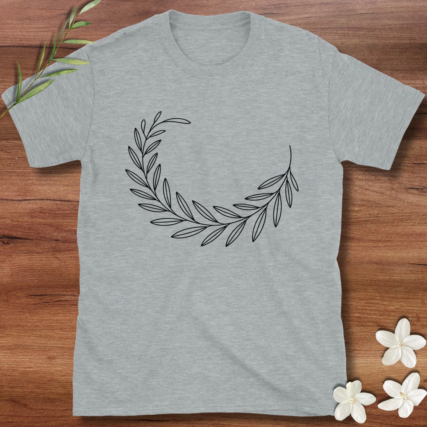 Curved Olive Branch Tee