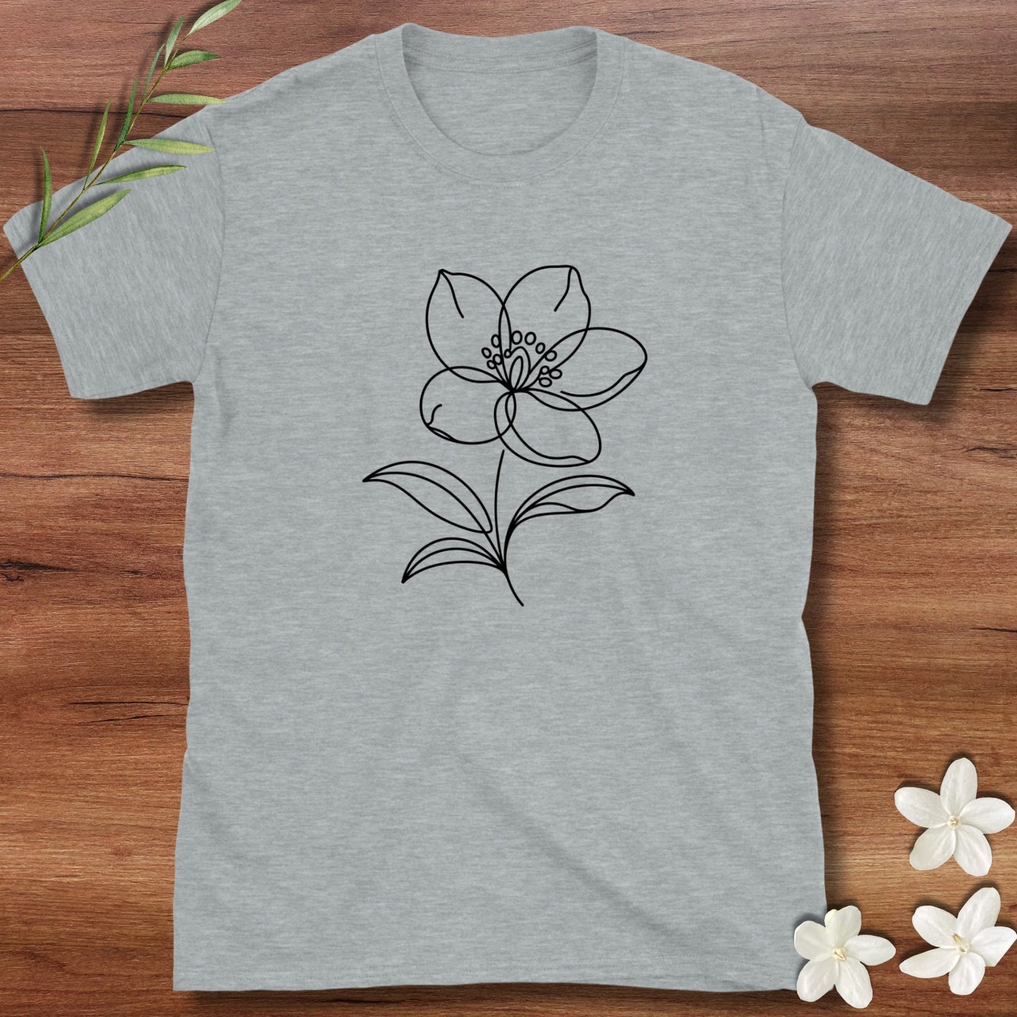 Simple Jasmine Flower Tee