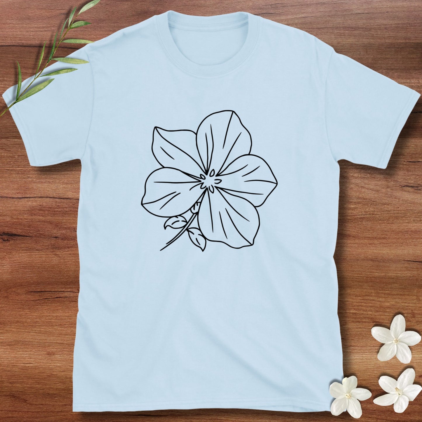 Minimalist Jasmine Flower Tee