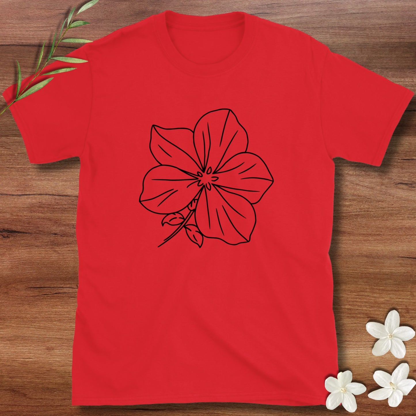 Minimalist Jasmine Flower Tee